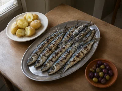 Grilled sardines